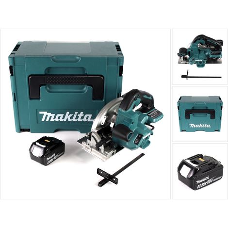 Sierra circular manual a batería Makita DHS 660 T1J de 18 V y 165 mm en el Makpac + 1 batería de 5,0 Ah - sin cargador (1/5)