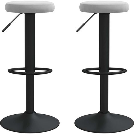 Maison Exclusive - Sgabelli da Bar 2 pz Grigio Chiaro in Velluto (1/5)