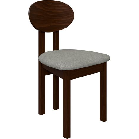 Chaise Victorville 383, Noyer, 85x47x48cm, Tissu, En bois, Bois (1/5)