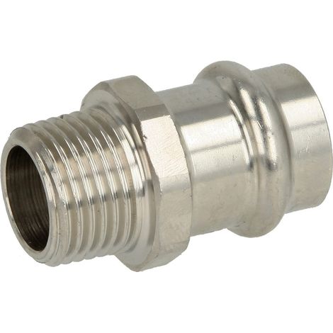 Raccord à sertir en inox transition 35 mm x 1 1/4'' F/FM contour V