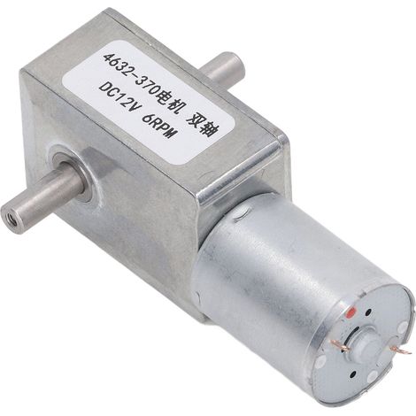 Moteur à vis sans fin turbo, micro-réducteur à torsion élevée à 2 arbres, 12 V CC, outils électriques, 6 tr/min (1/5)