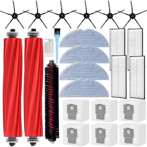 Kit di accessori FOREHILL per aspirapolvere Roborock S7 MaxV Ultra / S7 Pro Ultra, 2 spazzole principali, 1 spazzola di pulizia, 6 spazzole di pulizia