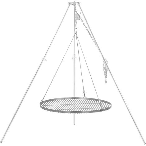 BBQ-Toro Dreibein Schwenkgrill mit Ø 70 cm Grillrost, verzinktes Eisen, Höhenverstellbar 119-184 cm (1/5)