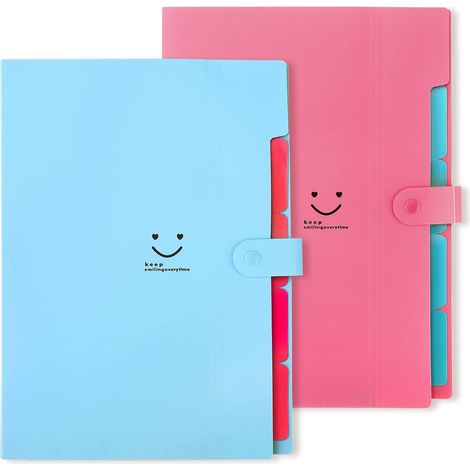 Pochettes extensibles pour dossiers suspendus format lettre/A4, organiseur de documents accordéon pour école et bureau, lot de 2 (1/5)
