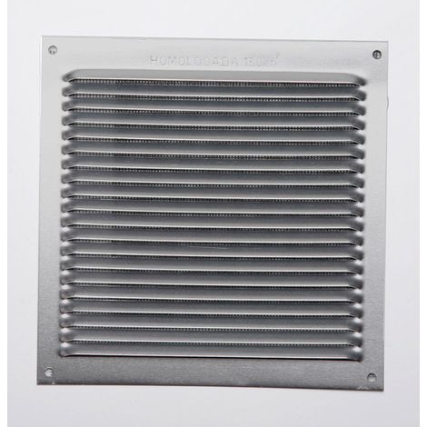 Rejilla sin borde alumbre 0,6 color natural 170x170mm