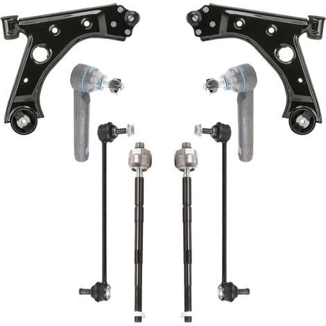 KIT BRACCIO OSCILLANTE 8 PEZZI COMPATIBILE CON PEUGEOT BIPPER TEPEE 1.3 HDi 80 / Kit Sospensione Completo OE/OEM / Bracci Oscillanti + Testine Sterzo / Sostituzione Diretta OEM
