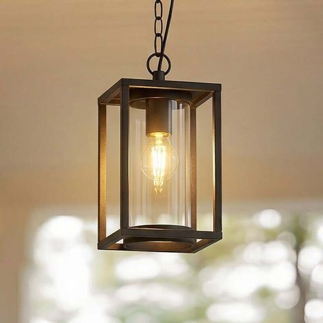 [GEBRAUCHT] B-Ware Lucande Außenhängeleuchte Ferda LED Gartenleuchte dimmbar anthrazit IP44 25cm (1/2)