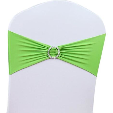 Lot de 50 PCS Noeud Papillon de Chaise Noeud Decoration pour Mariage Banquet (Vert) (1/2)