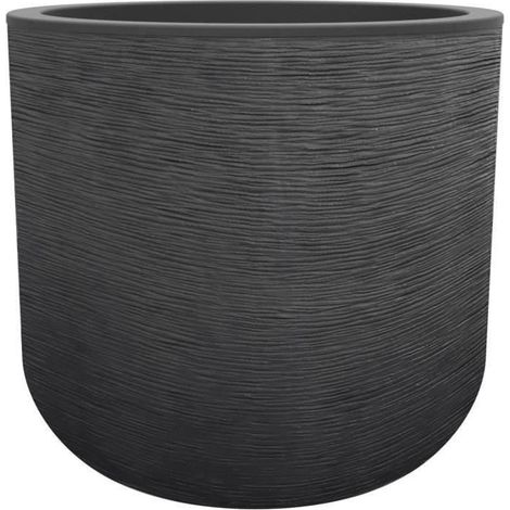 Runder Topf aus Graphit, 40 cm – Anthrazit – Eda (1/2)