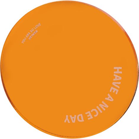 Dessous de verre minimalistes isolants thermiques en acrylique décoratif pour accessoires publicitaires et décoration intérieure, orange (1/5)