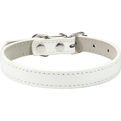Collier Pour Chien - Cuir Véritable - Réglable - Pour Chiots Petits Moyens et Grands Chiens - 1 Pièce (1/5)