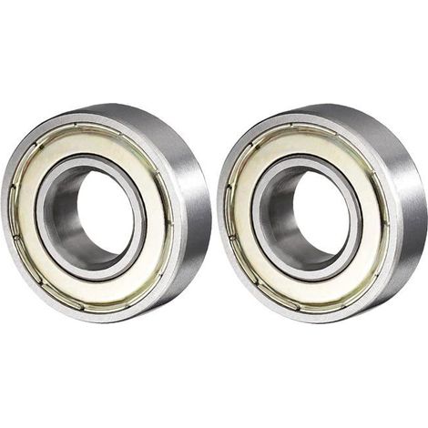 Roulements à billes 6001ZZ 12x28x8mm x 2PCS en acier à haute teneur en carbone pour machines et outils, [Double étanchéité] (1/5)