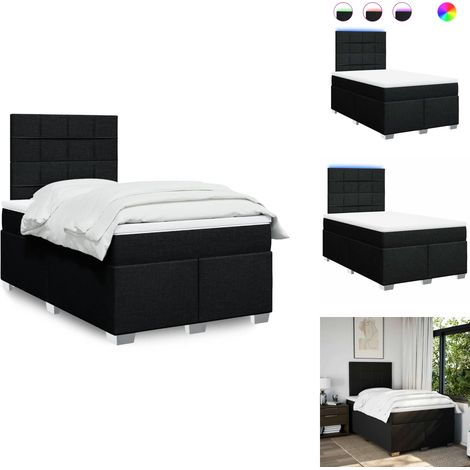 Boxspringbett mit Matratze Schwarz 120x200 cm Stoff - Boxspringbett - Boxspringbetten - Bett - Betten (1/5)