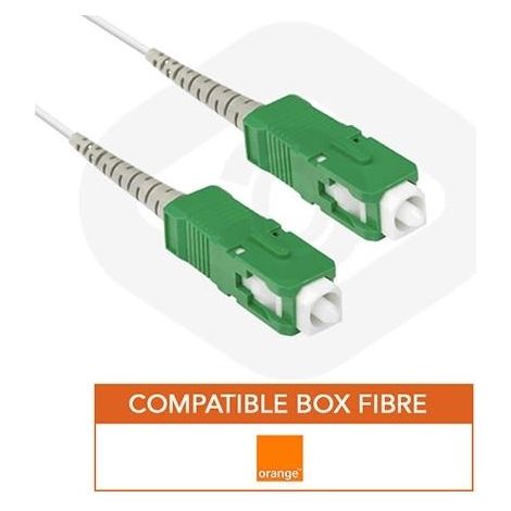 Câble à fibre optique Livebox Orange 15 m - Patch optique, pour installation et liaison de réseau fibre optique (1/4)