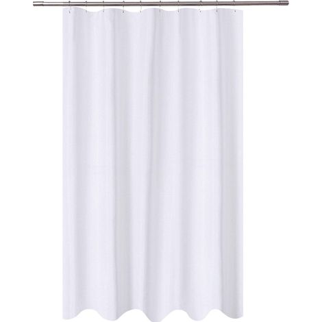 Doublure de Rideau de Douche en Tissu Blanc – 137,2 x 198,1 cm, Taille Cabine de Bain, résistant à la moisissure, Lavable, Hydrofuge, Rideaux de Salle de Bain Spa avec (1/5)