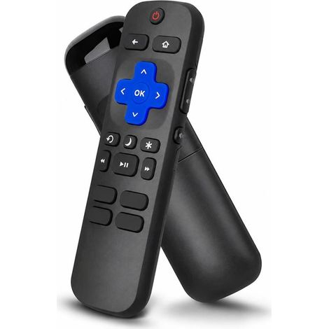 Mando a distancia de repuesto para televisores Roku de las marcas TCL, Philips, JVC, RCA, Magnavox, Sanyo, LG y Haier, con botones para Apple TV+, Netflix, Disney+ y Hulu.