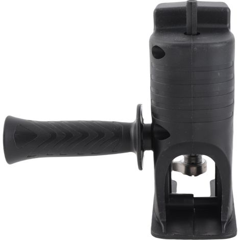 Adaptateur perceuse en scie avec 3 lames noir connexion ferme convertisseur tronçonneuse corps plastique métal 14,5x9x5cm coupe bois PVC (1/5)