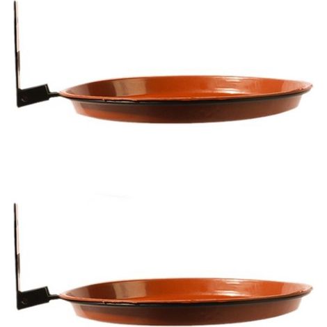 Mangeoire - 2 pièces - Mangeoire pour oiseaux - Station d'alimentation - Pour terrasse, balcon ou jardin - Mangeoires pour oiseaux - 16 cm (1/2)