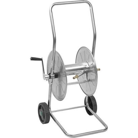 CARRELLO AVVOLGITUBO acqua GIARDINO zincato  50 mt -PAPILLON (1/5)