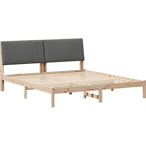 Estructura de cama Marrón 180 x 200 cm Madera de pino macizo vidaXL (1/5)