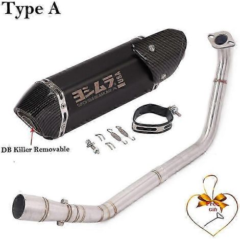 Sistema De Escape Completo Para Motocicleta, Silenciador De Tubo De Enlace Medio Delantero Para Yamaha Yzf R125 R15 V3 R15 Mt125 2008 - 2019( Type A)