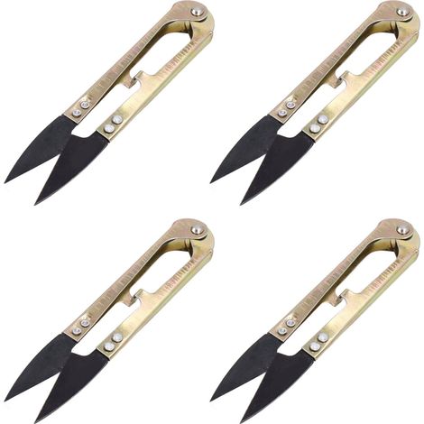 Ciseaux en U portables et pratiques (lot de 8), pour broderie au point de croix et couture. (1/5)