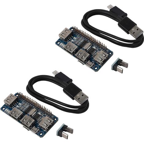 2x 4-Port-USB-Hub-HAT für Raspberry Pi 3 / 2 / Zero W Erweiterungsplatine USB zu UART für serielles Debugging (1/5)