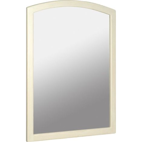 Miroir RETRO avec cadre en bois 65x91cm, vieux blanc (1/4)