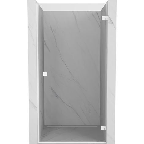 Mexen Lunar-B porte de douche pivotante droite 55 cm, transparent, blanc - 832-055-000-20-00-P (1/3)