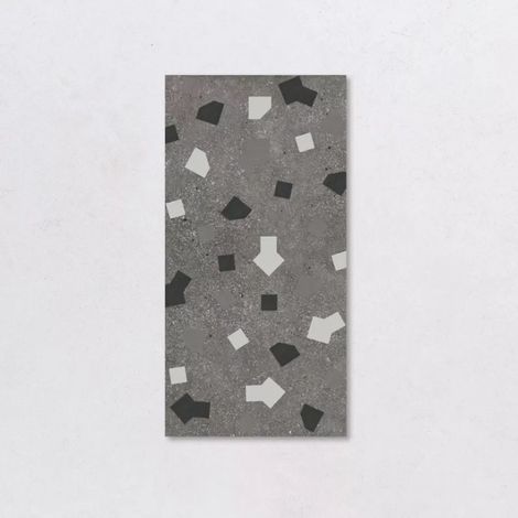 Carrelage Effet Terrazzo AMA 60x120 cm Graphite Ricetta (1/2)