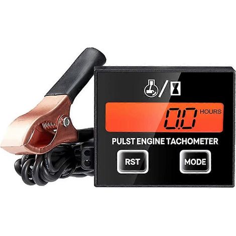 Motorrad-Drehzahlmesser, Betriebsstundenzähler, Drehzahlmesser, LCD-Display für ATV, Rasenmäher, Benzinmotor, Zündkerzen, wasserdicht (1/5)