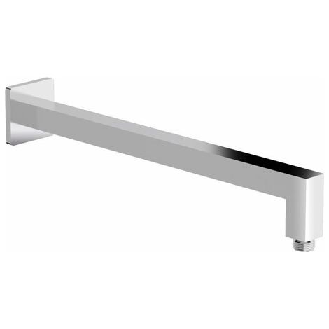 Bras de douche carré chromé murale en laiton L 400, Mâle-Mâle 15/21