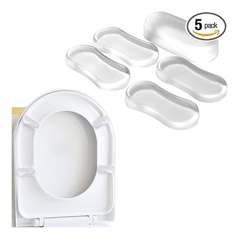 Tampons De Siège Wc, Tampon Abattant Wc,Lunettes Toilette Wc, Butoirs De Couvercle Wc,Amortisseurs Autocollants,Réduction Du Bruit,Tampons En Caoutchouc Pour Maison Bureau Hôtel (Blanc)