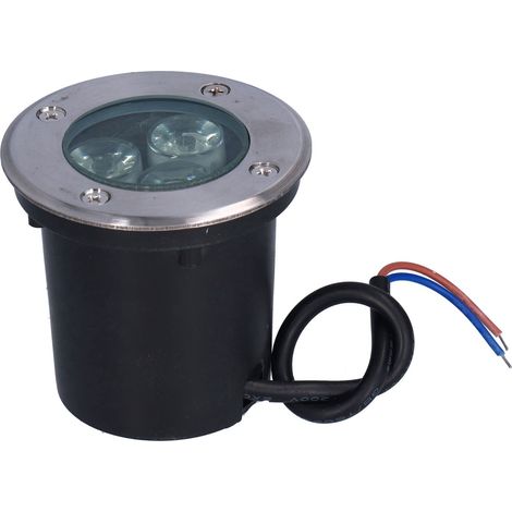 Luminaire encastré étanche à lumière chaude, en acier inoxydable, LED, pour aménagement paysager de places, parcs, sites pittoresques et allées (220 V). (1/5)