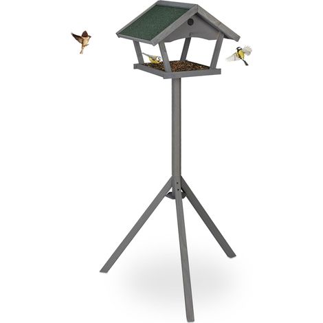 Mesa grande para pájaros en poste