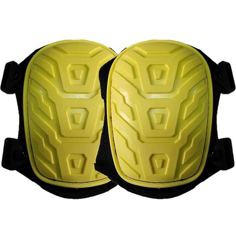 Genouillères en mousse - Genouillères - Genouillères adultes - Genouillères pour réparation automobile - Vêtements de protection pour sports de plein air - Jaune (1/5)