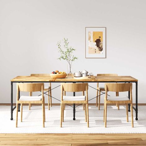 vidaXL Table à manger Bois de manguier massif 240 cm (1/5)
