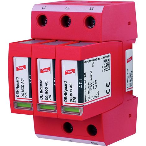 PARAFOUDRE 3 PÔLES UC 275V - PROTECTION CONTRE LES SURTENSIONS POUR L'ALIMENTATION DG M TNC ACI 2. DEHN 952330