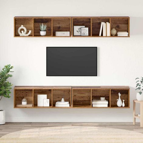 TV-Schrankset 4 pcs Altholz 37 x 37 x 107,5 cm Holzwerkstoff vidaXL (1/5)
