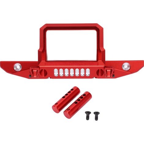 Frontstoßstange aus Aluminiumlegierung mit LED-Öffnungen für Axial 1/6 SCX6 RC-Fahrzeuge – Rot (1/5)