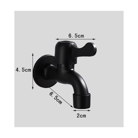 304 acier inoxydable simple froid robinet à ouverture rapide balcon vadrouille piscine robinet jardin eau à ouverture rapide extérieur en acier inoxydable robinet noir MNS (1/3)