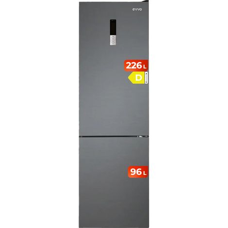 Frigorífico Combi EVVO F55, 226 l + 96 l, Dark Inox, Total No Frost (1/4)