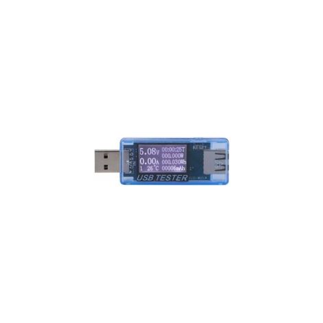Probador de voltaje digital USB ZVD, voltímetro 8 en 1, detector de 0-5A 0-150W 4-30V, azul - Crezuo (1/4)
