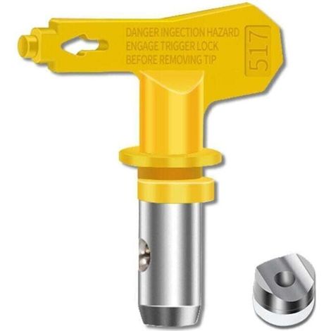YMYNY Airless-Düse Hochdruck- und hitzebeständige Airless-Pistolendüse, 6er-Set Airless-Düsendichtungen, kompatibel mit Graco Titan Wagner-Farbpistolen usw. (Typ 515,517,519,521,523,525) (1/3)