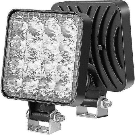 Dust Proof Working Light Spotlight Truck Off Road Tractor Waterproof 1200lm 12v 24v 1pcs 48w 16led High Intensity-In stock (1/5)
