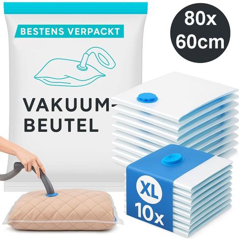 Vakuum Beutel 10er Set Aufbewahrungsbeutel Vacuum Verstausack Kleidung Klamotten (1/5)