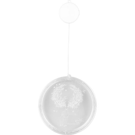 Magnifique guirlande lumineuse décorative de Noël 3D en acrylique à motif de renne, idéale pour les murs, les fenêtres et la décoration intérieure. (1/5)