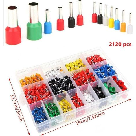 Assortimento di puntali per cavi isolati 2120x Set di puntali per cavi da 0,5-16 mm² (1/5)