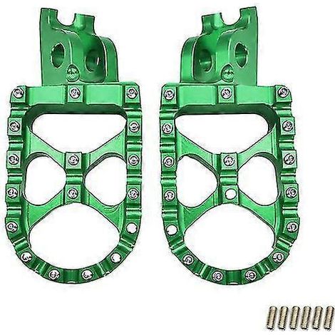 CNC-gefräste Motorrad-Fußrasten für Honda CR 125, 250, 150R, CR250R, CRF 150R, 250R, 450R, 250, 450 X, RX, LM (2002–2023) – Grün
