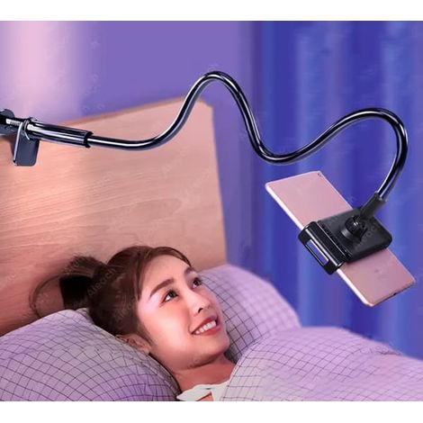 Support de lit pour iPad - Bras pivotant - Compatible avec iPhone/iPad/Switch - Noir (1/5)